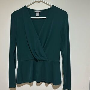 H&M Green Long Sleeves Top Small